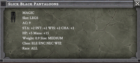 SLICK BLACK PANTALOONS item card